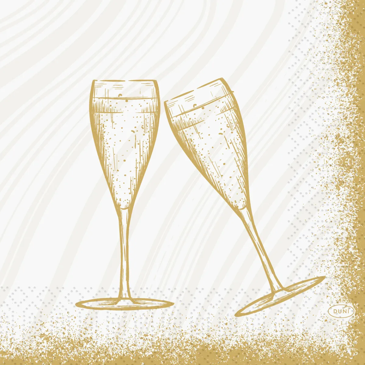 Servietten Im Lunchformat>DUNI Tissue-Serviette 33 x 33 cm Sparkly cheers wh 3-lagig