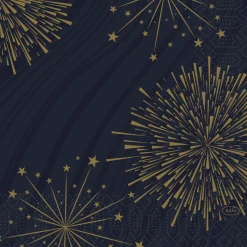 Servietten Im Lunchformat>DUNI Tissue-Serviette 33 x 33 cm Sparkly Black 3-lagig