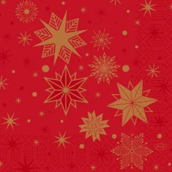 Servietten Im Lunchformat>DUNI Tissue-Serviette 33 x 33 cm Stargazing Red 3-lagig