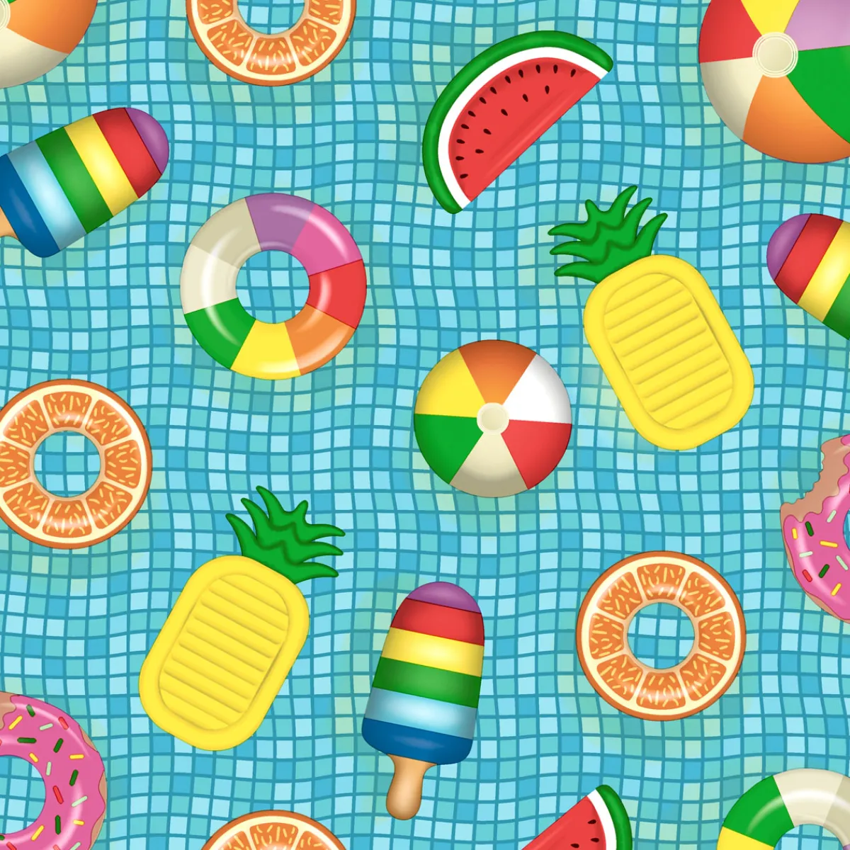 Servietten Im Lunchformat>PAPER + DESIGN Tissue-Serviette 33 x 33 cm Summer Pool 3-lagig