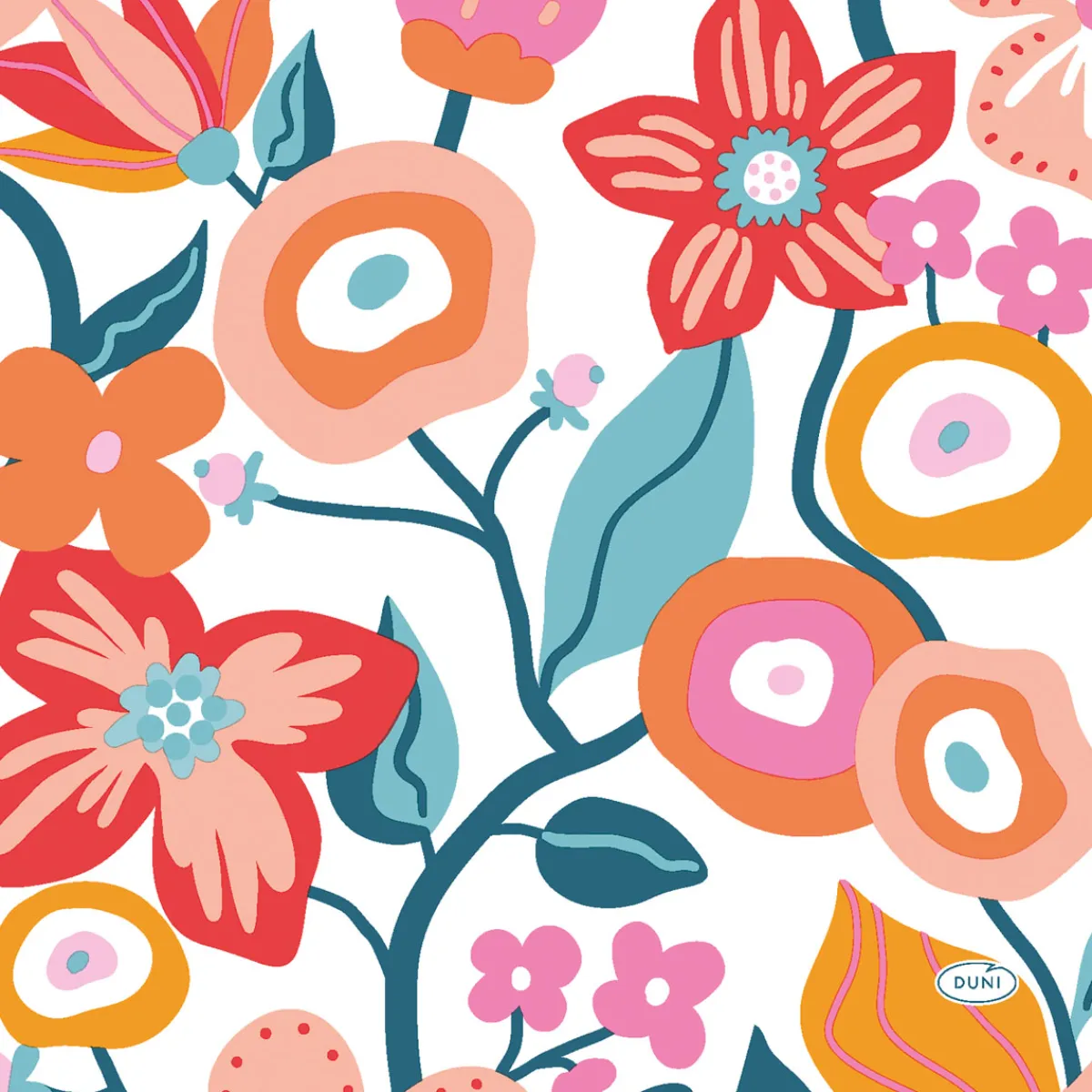 Servietten Im Lunchformat>DUNI Tissue-Serviette 33 x 33 cm Vibrant Bloom 3-lagig
