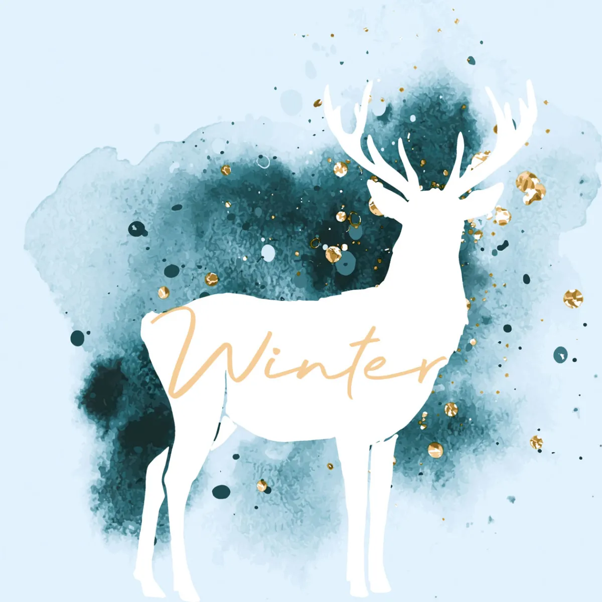 Servietten Im Lunchformat>PAPER + DESIGN Tissue-Serviette 33 x 33 cm Watercolour Winter 3-lagig