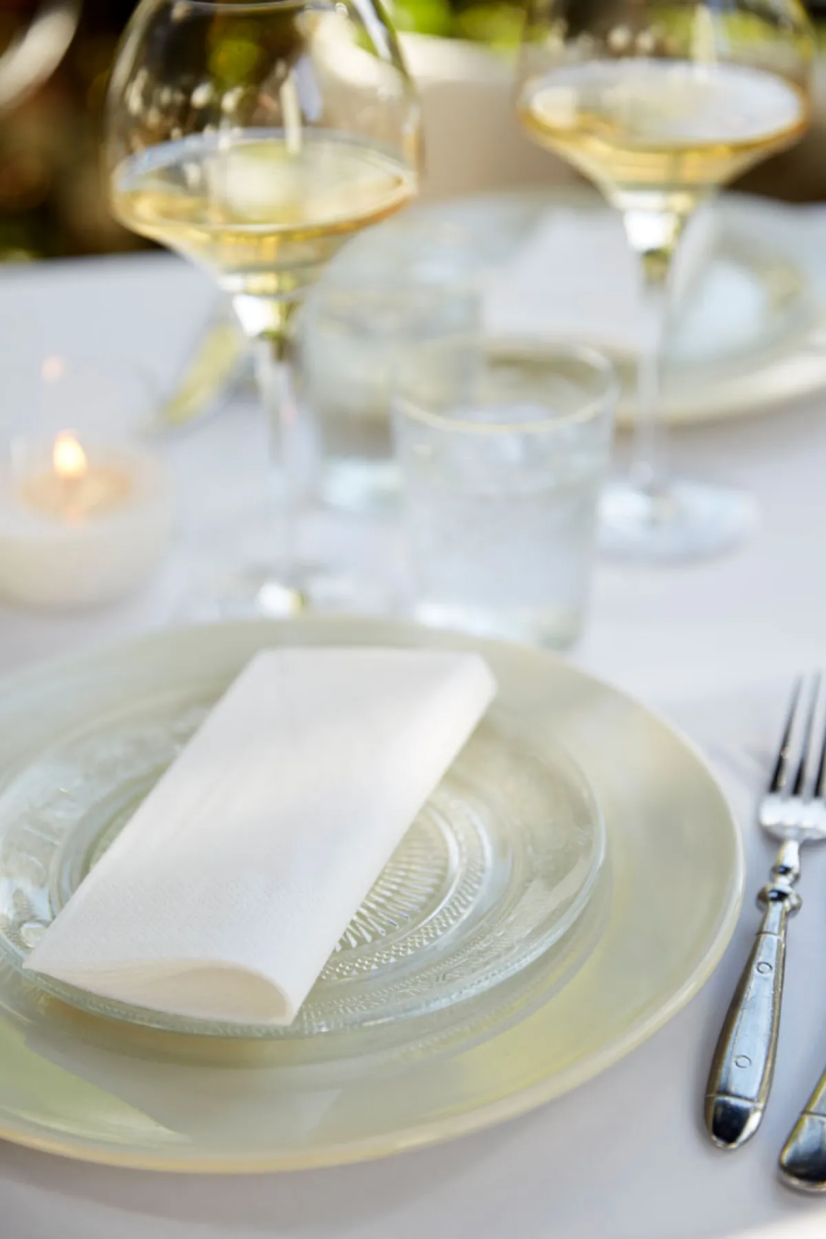 Servietten Im Dinnerformat>DUNI Tissue-Serviette 40 x 40 cm Weiß 3-lagig