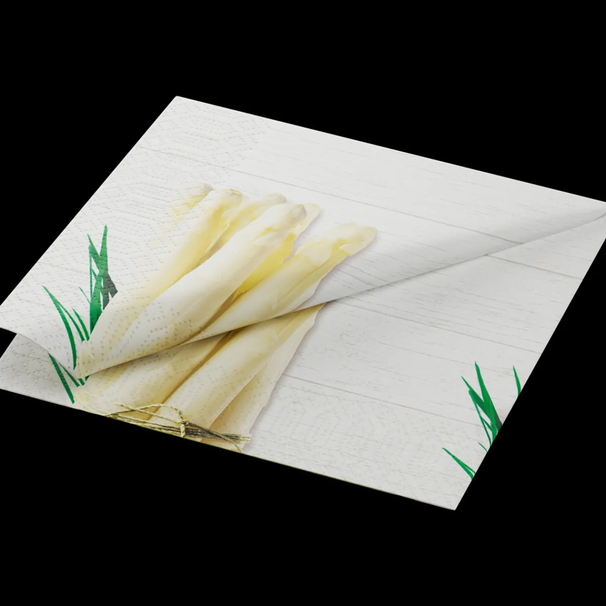 Servietten Im Lunchformat>DUNI Tissue-Serviette 33 x 33 cm White Asparagus 3-lagig