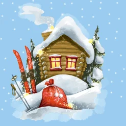 Servietten Im Lunchformat>PAPER + DESIGN Tissue-Serviette 33 x 33 cm Winter Cabin 3-lagig