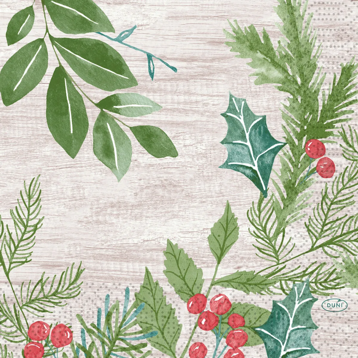 Servietten Im Lunchformat>DUNI Tissue-Serviette 33 x 33 cm Winter Greenery 3-lagig