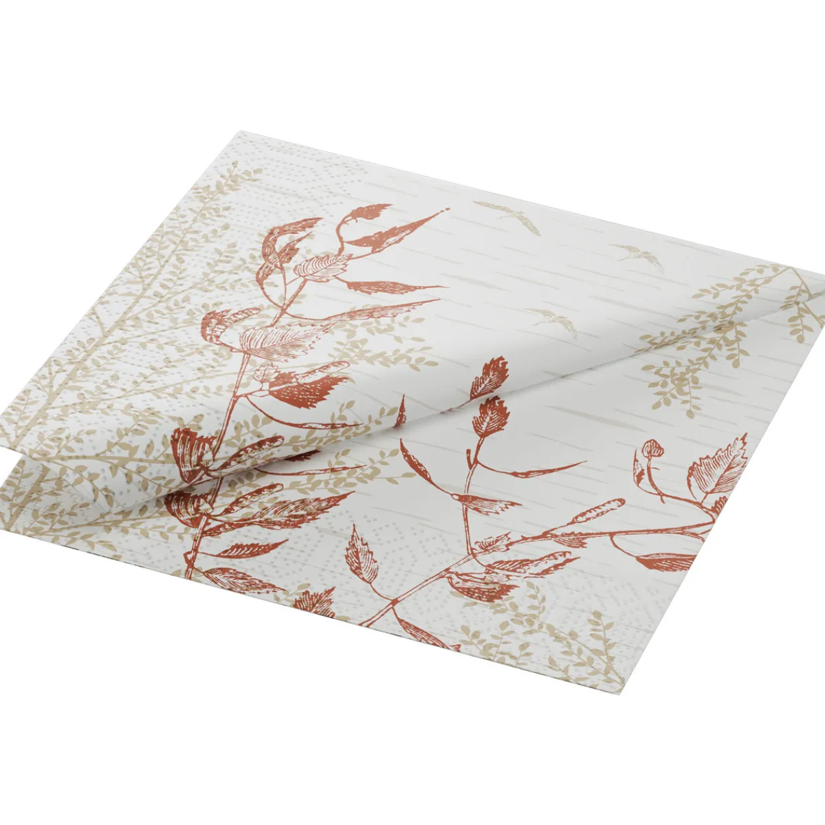 Servietten Im Lunchformat>DUNI Tissue-Serviette 33 x 33 cm Wood & Goose 3-lagig