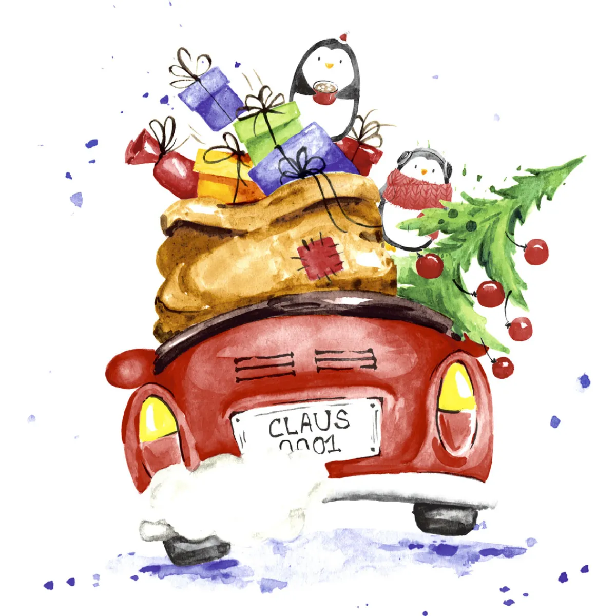 Servietten Im Lunchformat>PAPER + DESIGN Tissue-Serviette 33 x 33 cm Xmas Drive 3-lagig