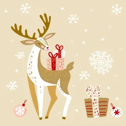 Servietten Im Lunchformat>PAPER + DESIGN Tissue-Serviette 33 x 33 cm Xmas Deer 3-lagig