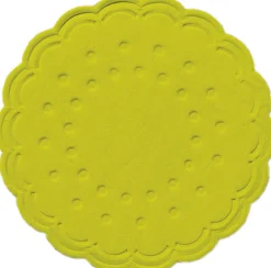 Untersetzer>DUNI Tissue-Untersetzer, rund Ø 7,5 cm Kiwi Mehrlagig