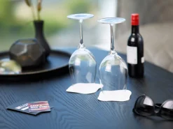 Untersetzer>DUNI Tissue-Untersetzer, rund Ø 9 cm Schwarz Mehrlagig