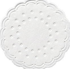 Untersetzer>DUNI Tissue-Untersetzer, rund Ø 7,5 cm Weiß Mehrlagig