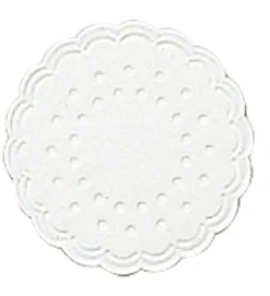 Untersetzer>DUNI Tissue-Untersetzer, rund Ø 7,5 cm Weiß Mehrlagig