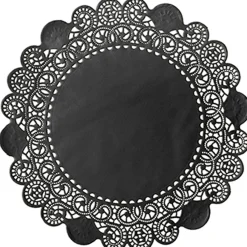 Tortenspitzen & Plattenpapier>DUNI Tortenspitzen rund Ø 19 cm Schwarz