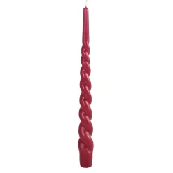 Stabkerzen>DUNI Twisted Candles 280 x Ø 22 mm 8 Std. Bordeaux
