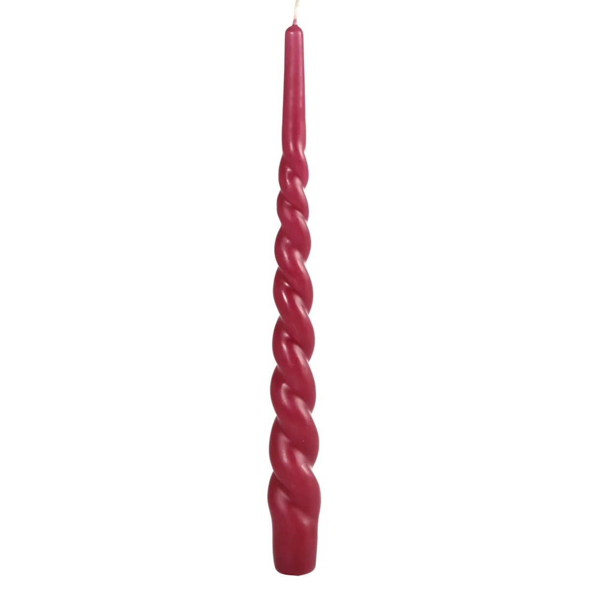Stabkerzen>DUNI Twisted Candles 280 x Ø 22 mm 8 Std. Bordeaux