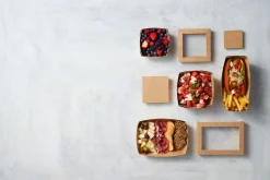 Boxen>DUNI Viking Cube Deckel mit Fenster 510/820 ml Braun